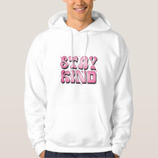 Stay Kind White Hoodie - Sweatshirt For Men