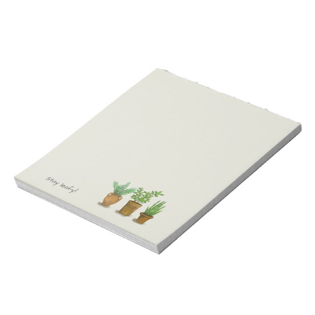 Stay leafy, for plant lovers notepad (Rotated)