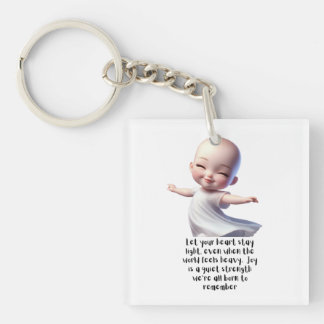 Stay light, Stay Joyful - Motivational Art Key Ring