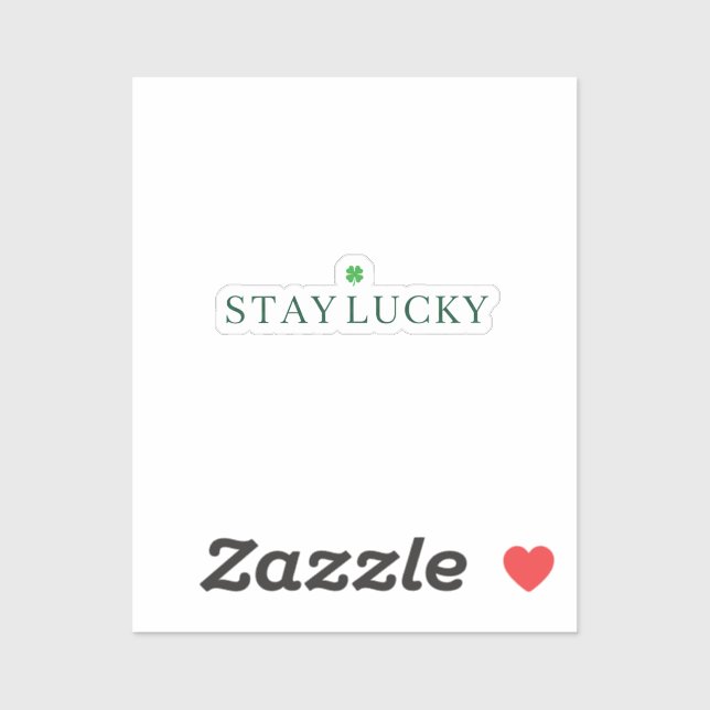 Stay Lucky Minimalist Thin Typography St Patrick  (Sheet)