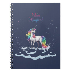 Stay Magical – Dreamy Unicorn Fantasy Quote Design Notebook