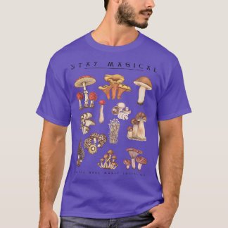 Stay Magical Illustration Mushroom Botanical Pant  T-Shirt
