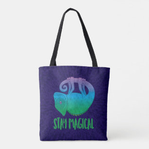 Stay Magical Levitating Chameleon Tote Bag