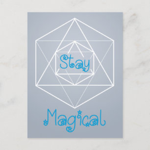 "Stay Magical" Sacred Geometry Postcard