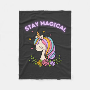 Stay Magical Unicorn Kids Fleece Blanket
