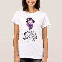 "Stay Magical Witch Sticker White Shirt"