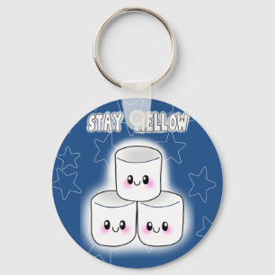 Stay Mellow Marshmallow Key Ring