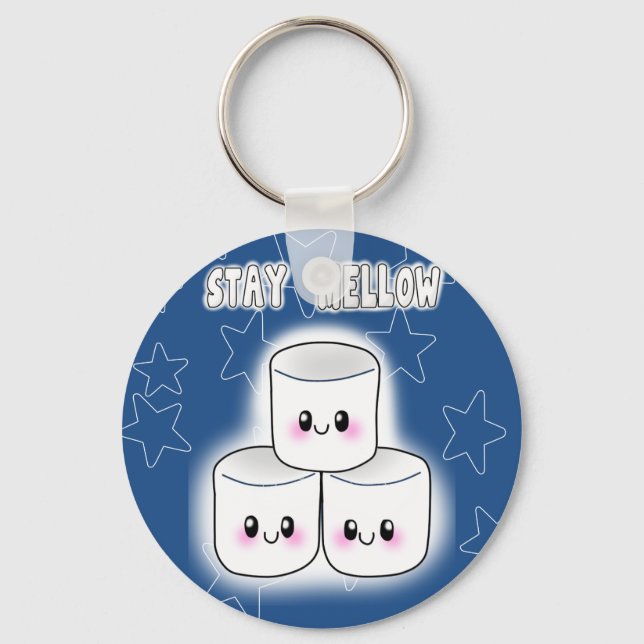 Stay Mellow Marshmallow Key Ring (Front)