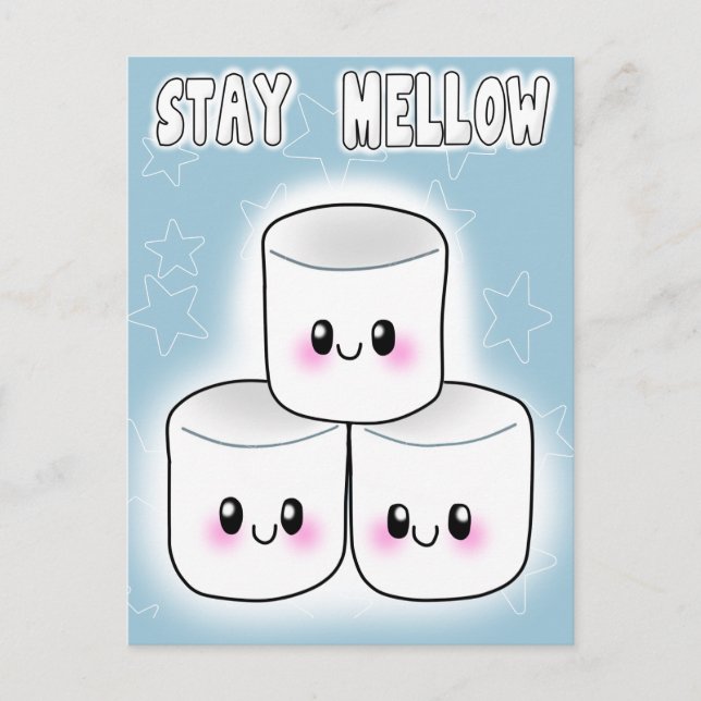 Stay Mellow Marshmallow Postcard (Front)