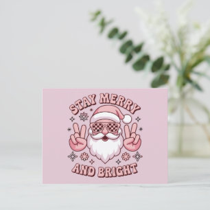 Stay Merry And Bright Christmas Ugly Xmas Holiday Postcard