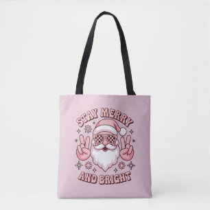 Stay Merry And Bright Christmas Ugly Xmas Tote Bag