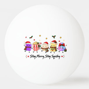 Stay Merry Stay Squishy Christmas Viral Squishies  Ping Pong Ball