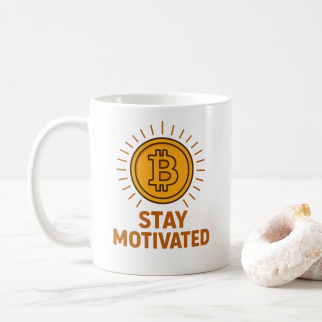 Stay Motivated Bitcoin Mug (With Donut)