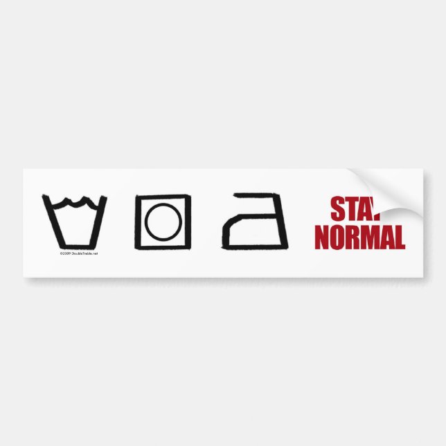Stay Normal - bumper sticker (Front)