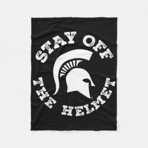 Stay Off The Helmet - Michigan State Spartans Sket Fleece Blanket