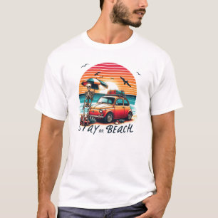 Stay On Beach - Retro Vibes - Skeleton T-Shirt