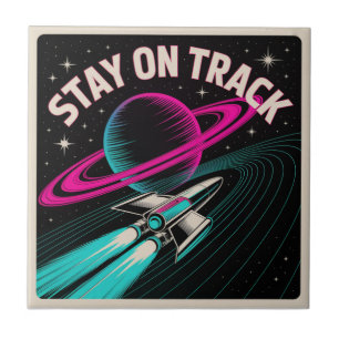 Stay On Track Ceramic Tile