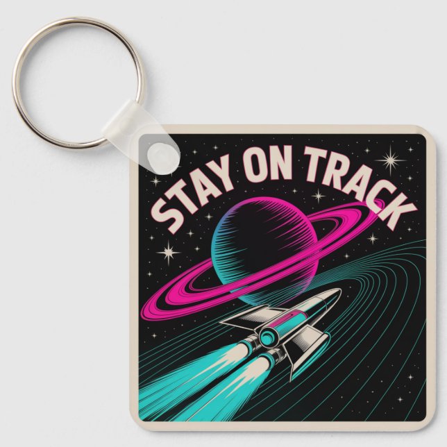 Stay On Track Key Ring (Front)