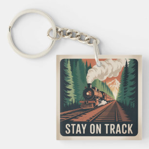 Stay On Track Key Ring