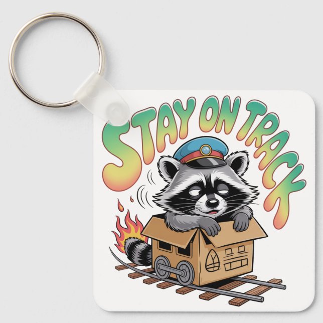 Stay On Track Key Ring (Front)
