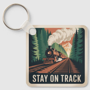 Stay On Track Key Ring