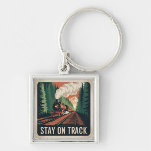 Stay On Track Key Ring