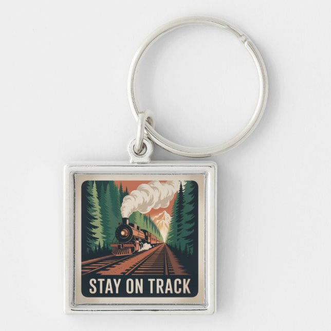 Stay On Track Key Ring (Front)