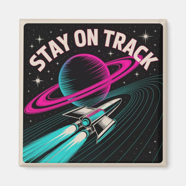 Stay On Track Magnet (Front)