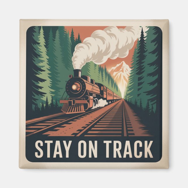 Stay On Track Magnet (Front)