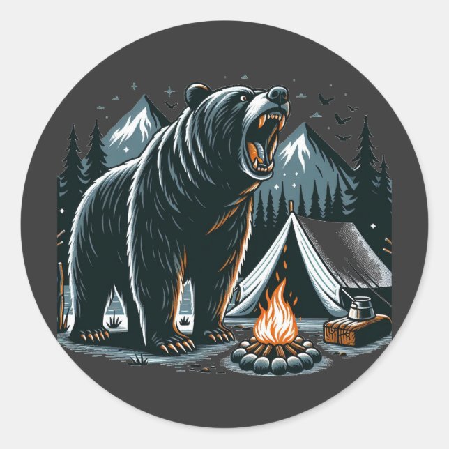 Stay out of my home classic round sticker (Front)