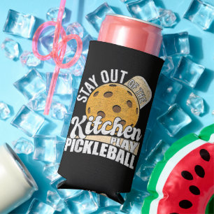 Stay Out of The Kitchen Play Pickleball Seltzer Can Cooler