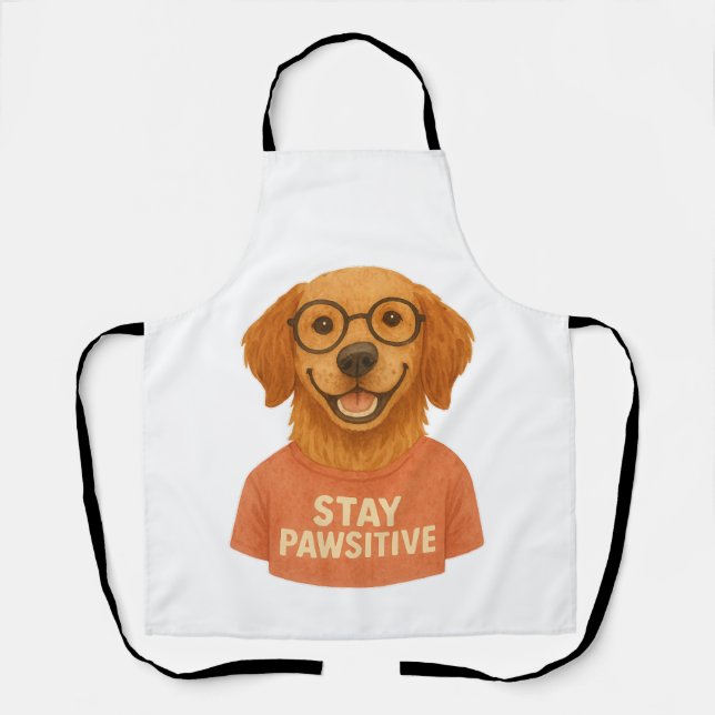 Stay Pawsitive Apron (Front)