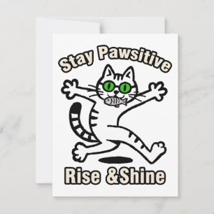 Stay Pawsitive Cat Card