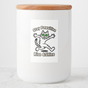 Stay Pawsitive Cat Food Label