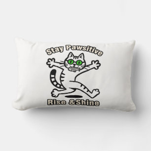 Stay Pawsitive Cat Lumbar Cushion