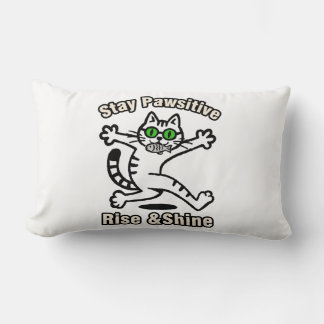 Stay Pawsitive Cat Lumbar Cushion