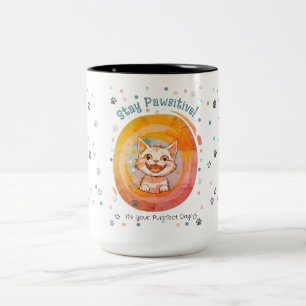 Stay Pawsitive Cat Mug Minimalist Gift