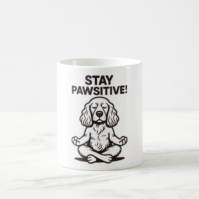 Stay Pawsitive Coffee Mug (Center)