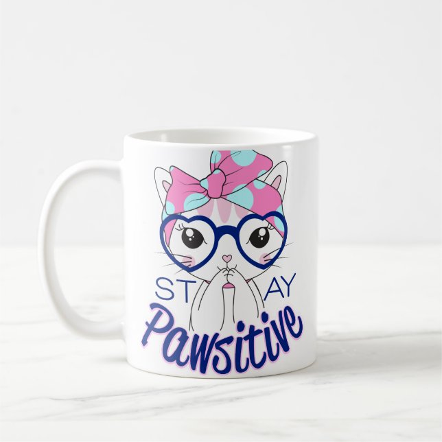 Stay Pawsitive Coffee Mug (Left)
