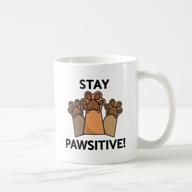 Stay Pawsitive Coffee Mug (Right)