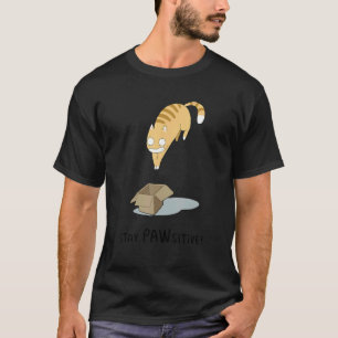 Stay Pawsitive Cute Cat Kitty   Cat With Box T-Shirt