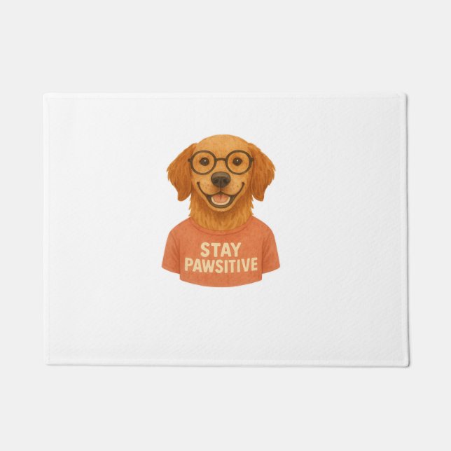 Stay Pawsitive Doormat (Front)