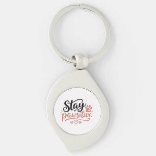 Stay Pawsitive Key Ring