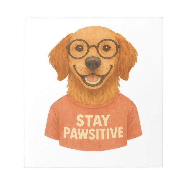 Stay Pawsitive Notepad (Front)