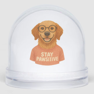 Stay Pawsitive Snowglobe