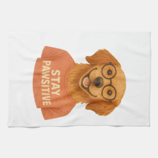 Stay Pawsitive Tea Towel