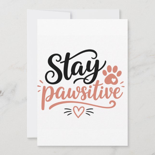 Stay Pawsitive Thank You Card (Front)