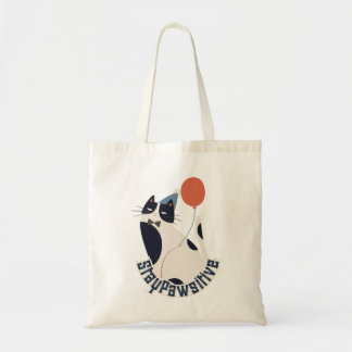 Stay Pawsitive Tuxedo Cat Birthday Party Budget  Tote Bag