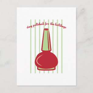 Stay Polished For The Holidays Holiday Postcard