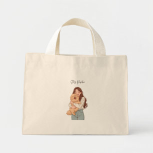 Stay Positive   Aesthetic Dog Lover Tote bag